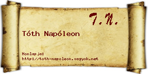 Tóth Napóleon névjegykártya
