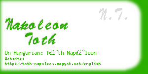 napoleon toth business card